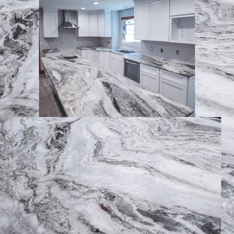 Brown Fantasy granite outdoor kitchen