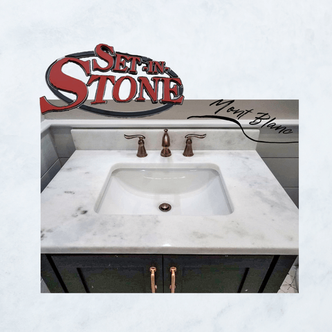 Mont Blanc quartzite bathroom vanity