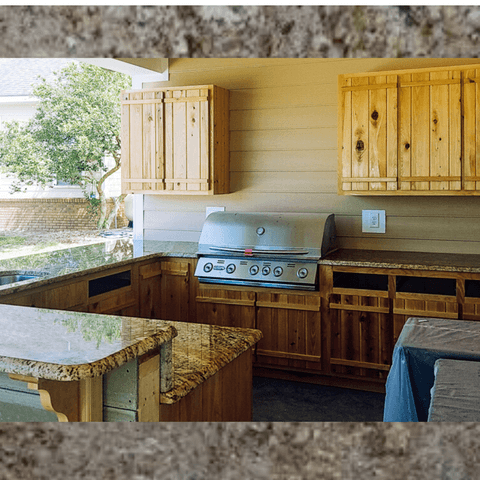 Nilo River granite outdoor kitchen