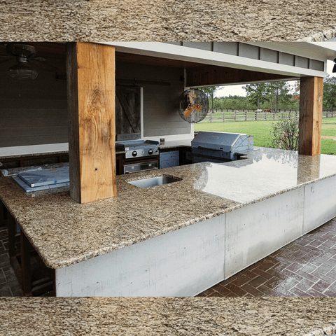 Oats granite outdoor kitchen