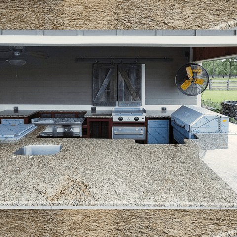 Oats granite outdoor kitchen