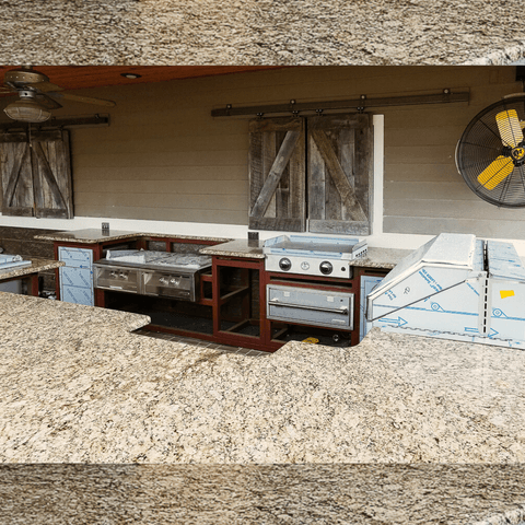 Oats granite outdoor kitchen