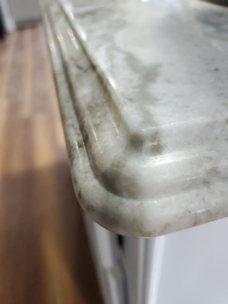 Ogee Bullnose countertop edge profile, hand-polished by Set In Stone