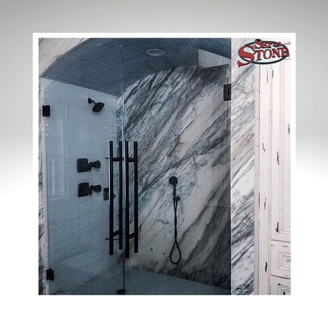 Marble bathroom vanity