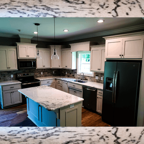 Shadow Storm marble kitchen