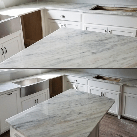 Shadow Storm marble kitchen