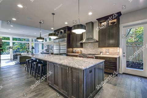 Granite kitchen with island