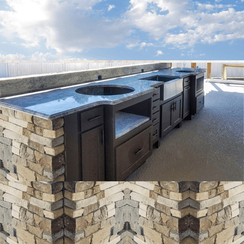 Granite outdoor kitchen
